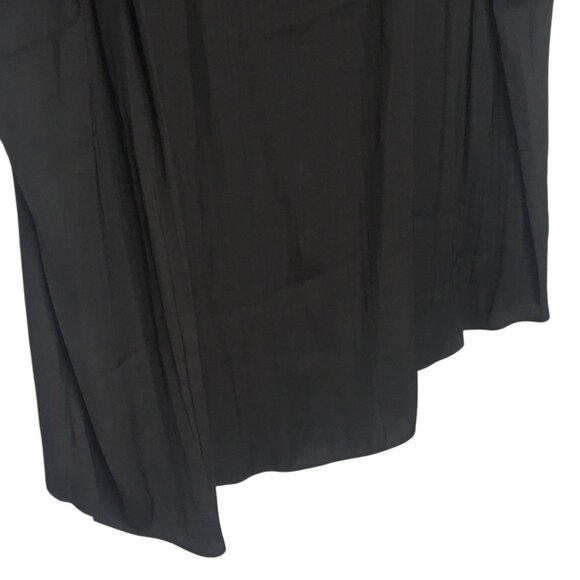 Isaac Mizrahi Live Shirt Womens 1X Black Ruffle V-Neck Smocked Shoulders Plus - Picture 15 of 16